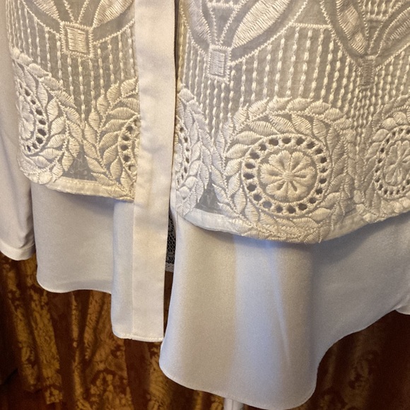 Diana Gallesi split neck, long sleeve top, size 10 USA. Purchase in Italy. - Picture 4 of 8